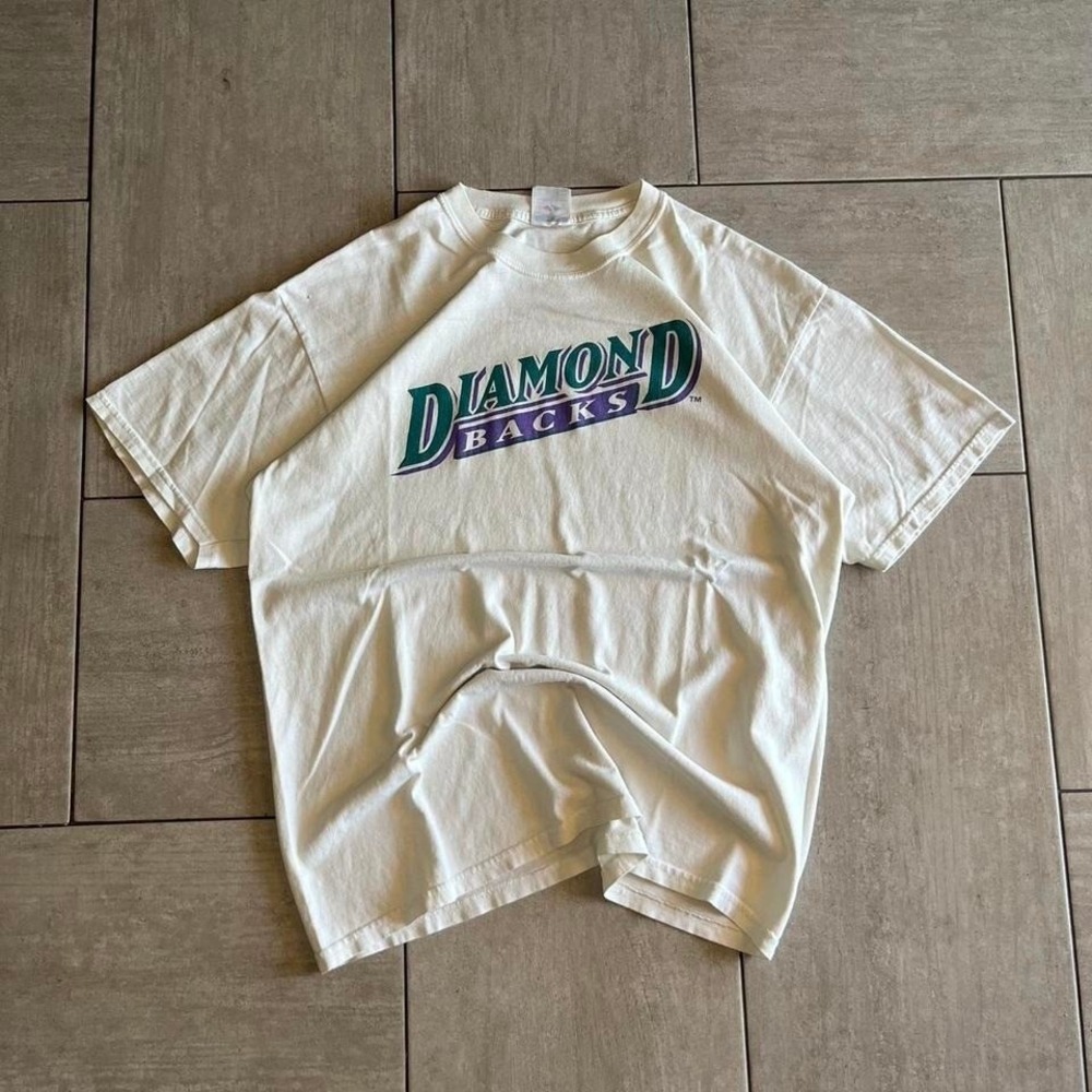 Vintage Arizona Diamondbacks MLB Jerzees Graphic T Shirt White 23x29